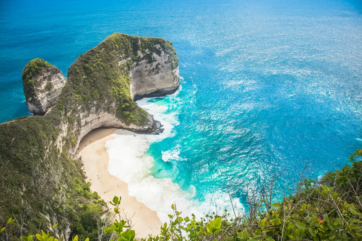 Nusa Penida Bali private tour destination with tropical ocean view